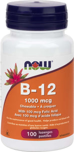 B-12 1000mcg+Folic Acid 100mcg 100chews