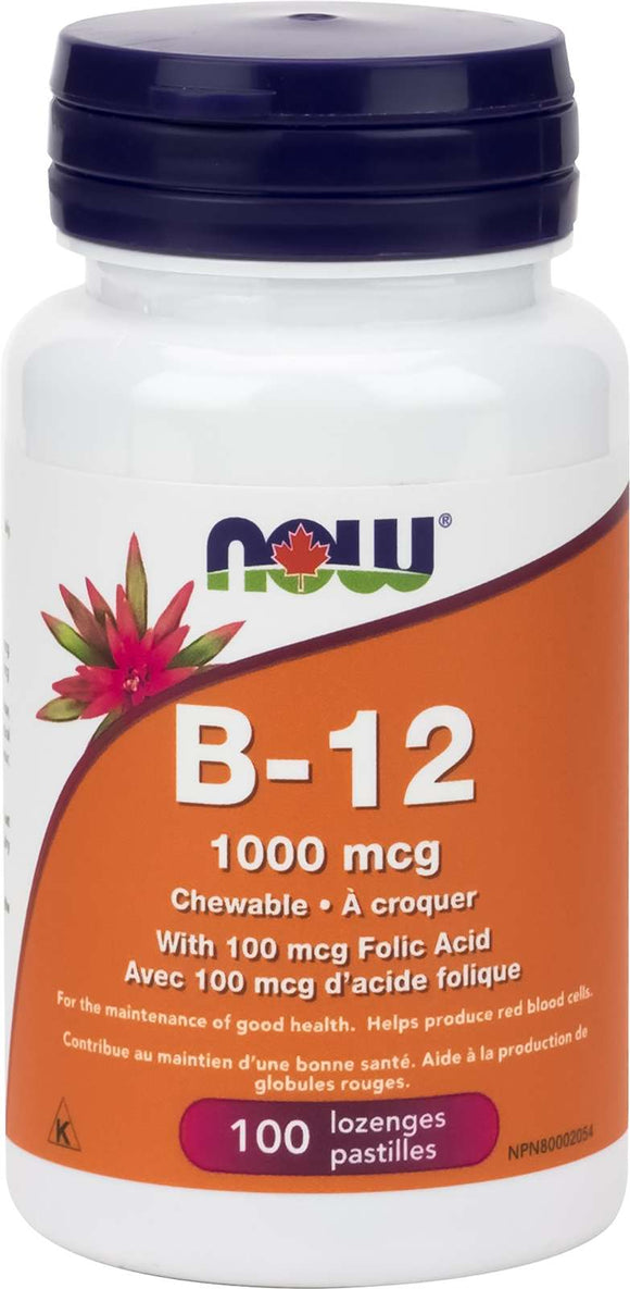 B-12 1000mcg+Folic Acid 100mcg 100chews