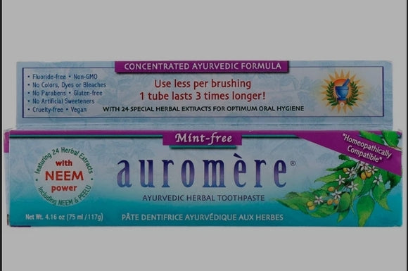 Auromere Ayurvedic Mint Free Herbal Toothpaste